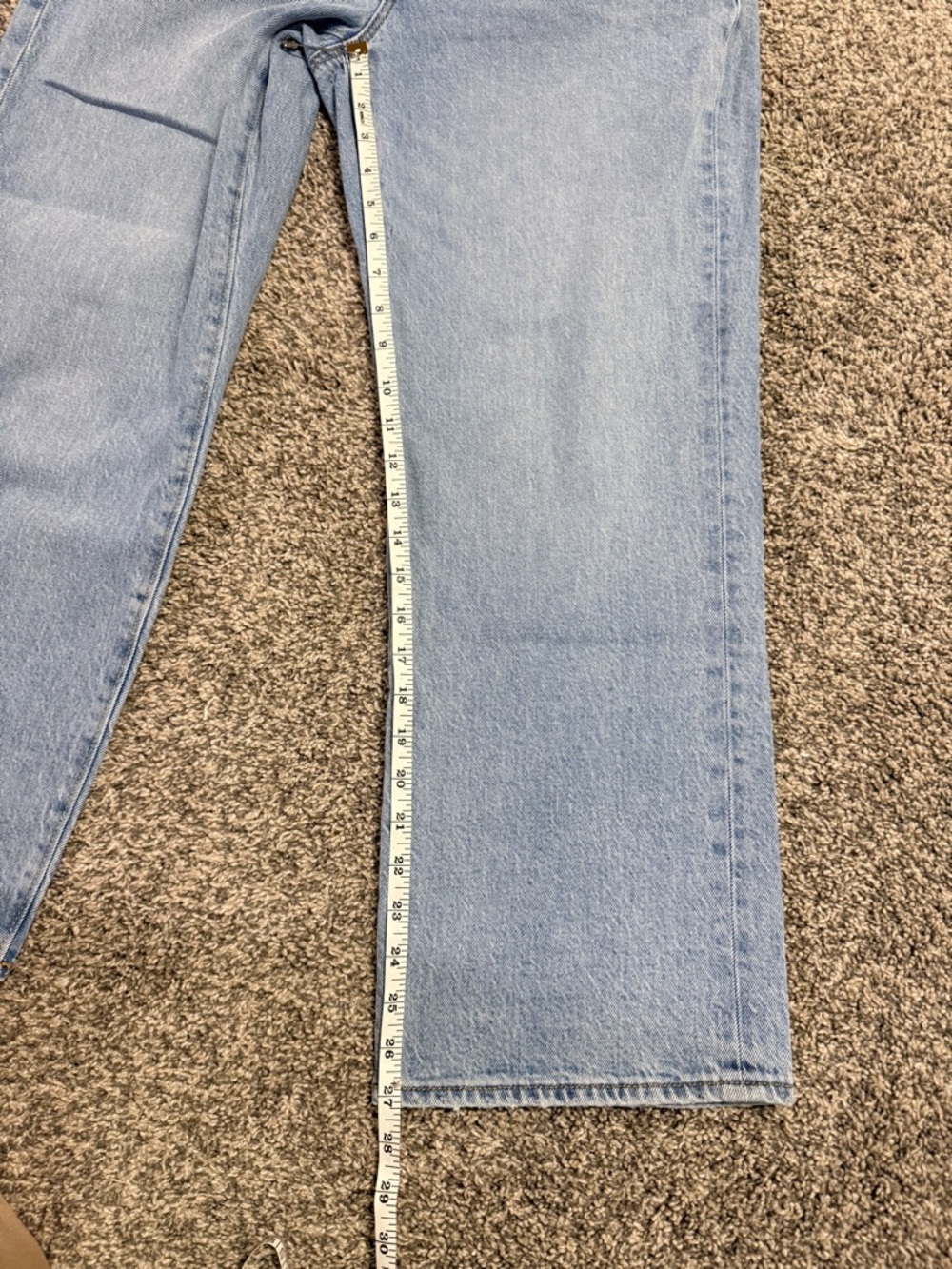 LOFT Light Blue Relaxed Straight Leg Jeans - Picture 5 of 9